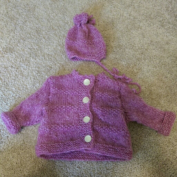 Crochet hat and jacket set