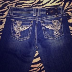 Denim blue skinny jeans