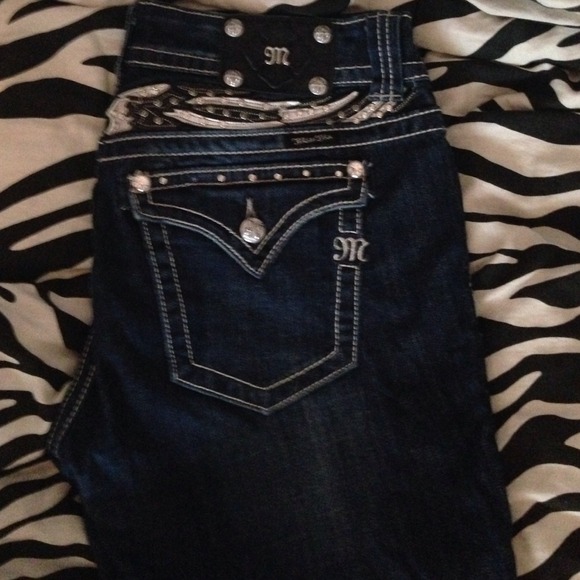 Boot cut blue denim jeans - Picture 3 of 4