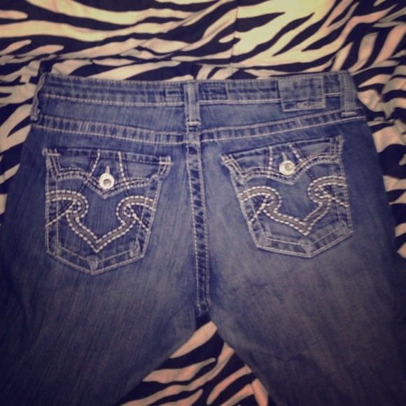 Blue denim jeans
