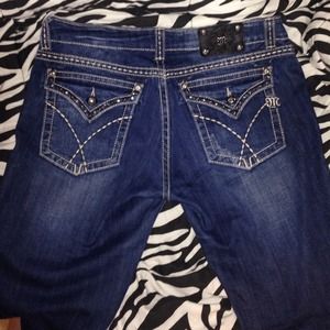 Blue, boot cut denim jeans
