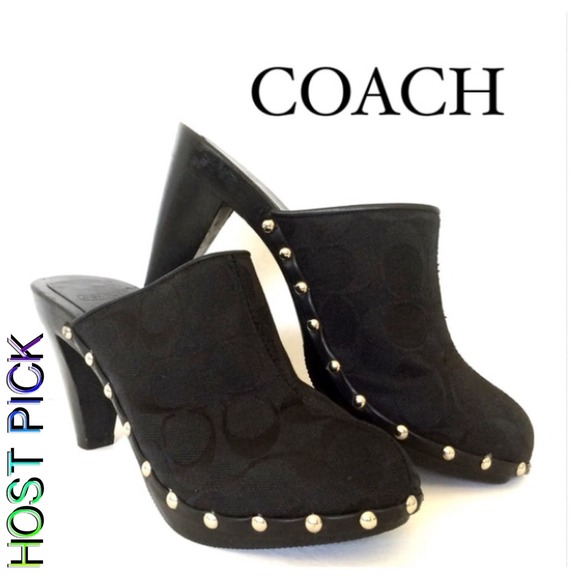 Coach Shoes - ⭐️HP 08-13⭐️AUTHENTIC Coach Signature Clogs Size 6