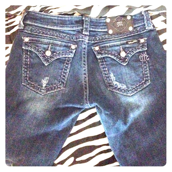 Boot cut blue denim jeans
