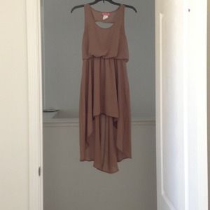 Hi low open back dress