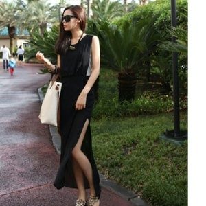 Everything must go_New Black maxi long dress