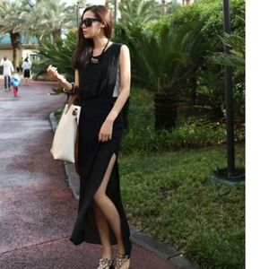 Black maxi long dress