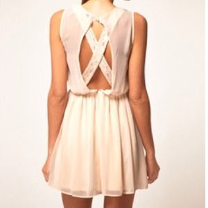 ASOS skater dress with lace cross back