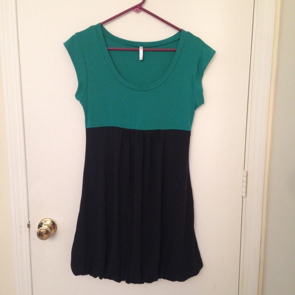 Green n black dress