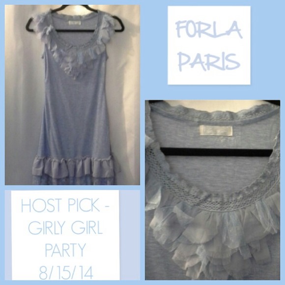 🌸HP 8/15/14🌸 FORLA PARIS Sm TANK DRESS RUFFLES