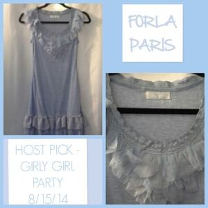 🌸HP 8/15/14🌸 FORLA PARIS Sm TANK DRESS RUFFLES