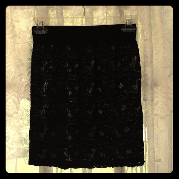 Black Lace Forever 21 Skirt