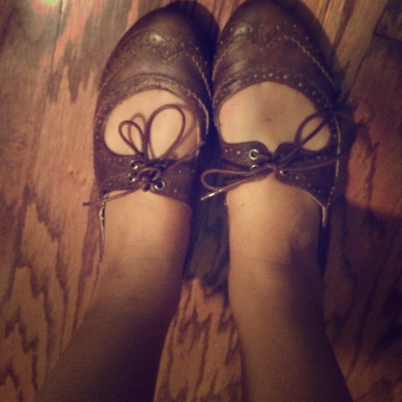 Brown Maryjane Oxford Flats