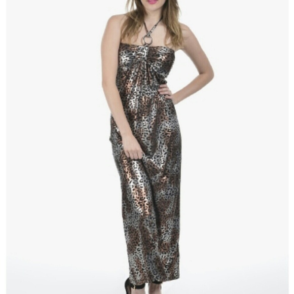 Full length halter dress