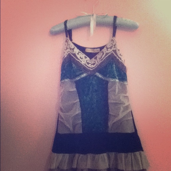 Long Multi Colored Velvet Tank Top
