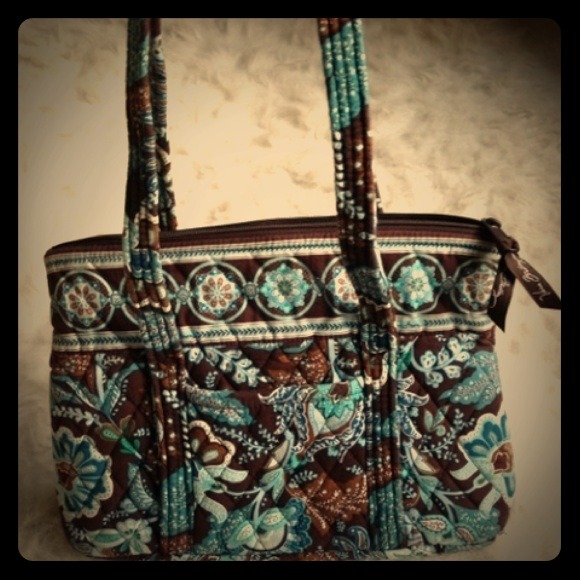 Vera Bradley Bags Brown And Blue Vera Bradley Handbag Poshmark