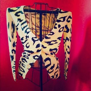 Forever 21 leopard cardigan