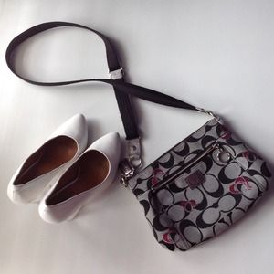 Coach Poppy Signature Hearts Crossbody Handbag