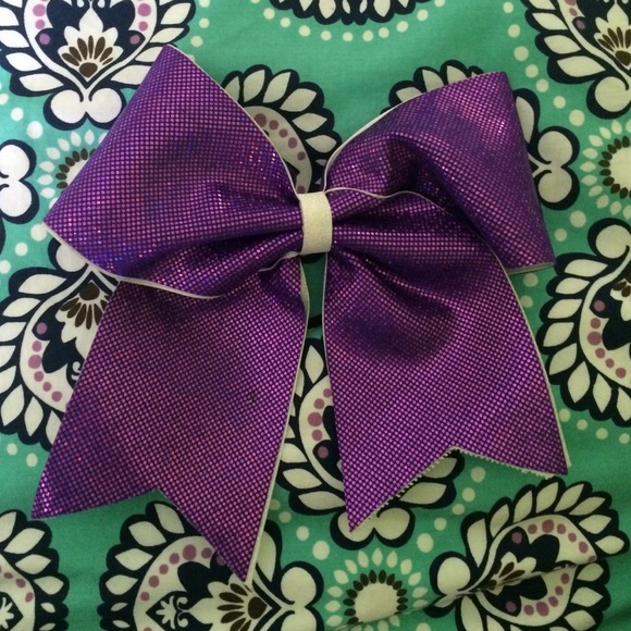 Purple Sparkly NEW cheer bow