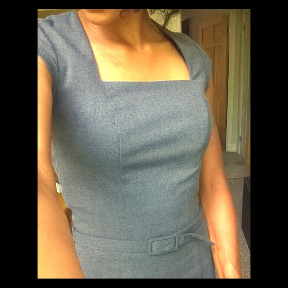 H&M fitted grey work wear dress!
