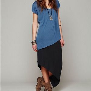 NWOT Free People Long Lines Twofer Dress