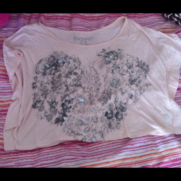 Forever 21 light pink crop top