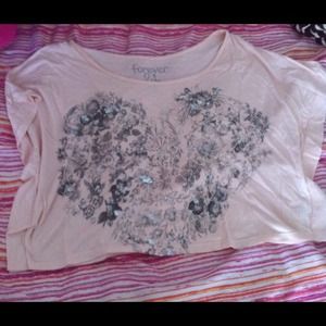 Forever 21 light pink crop top