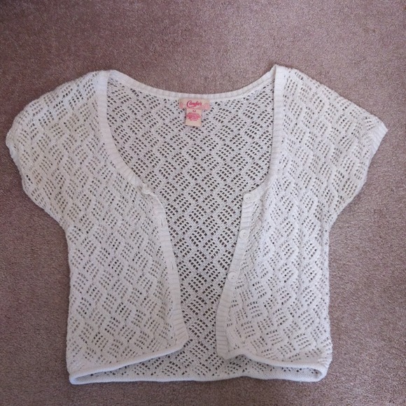Dainty White Cap Sleeve Cardigan