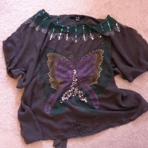 Floaty Forever 21 Butterfly Tunic