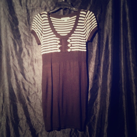 Black Dress w/ White Stripes