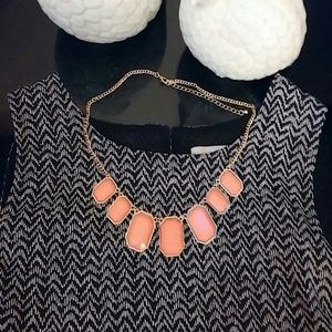 Coral & Gold Statement Necklace