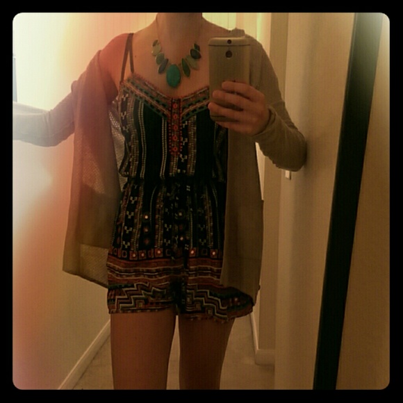 River Island Tribal Print Romper