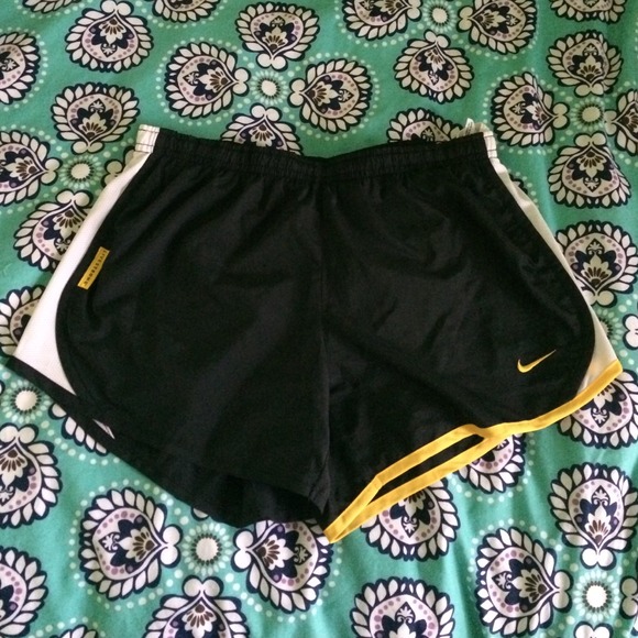 Nike Running Shorts (Black & Yellow)