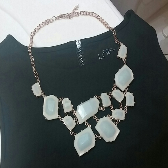 Mint Green & Gold Statement Necklace