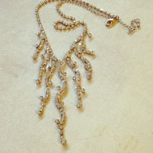 Gorgeous rhinestones drop necklace