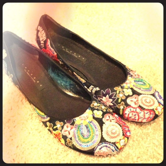 Embellished ballet flats