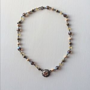 Brown and gold necklace