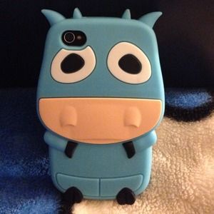 ON HOLD!! Blue Cow Case for iPhone 4/4s