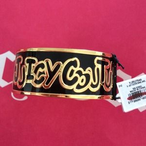 Auth Juicy Couture Black signature Bracelet