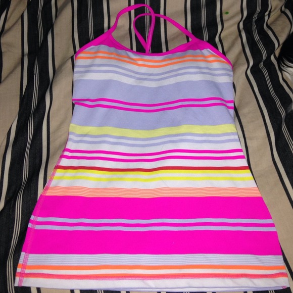 ❌Sold❌Lululemon Power Y Tank Groovy Striped