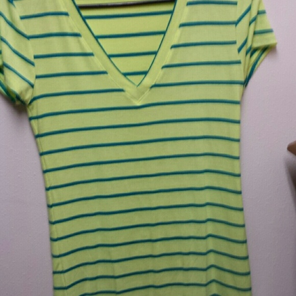 Neon v neck top