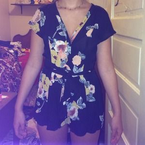 Urban outfitters floral romper