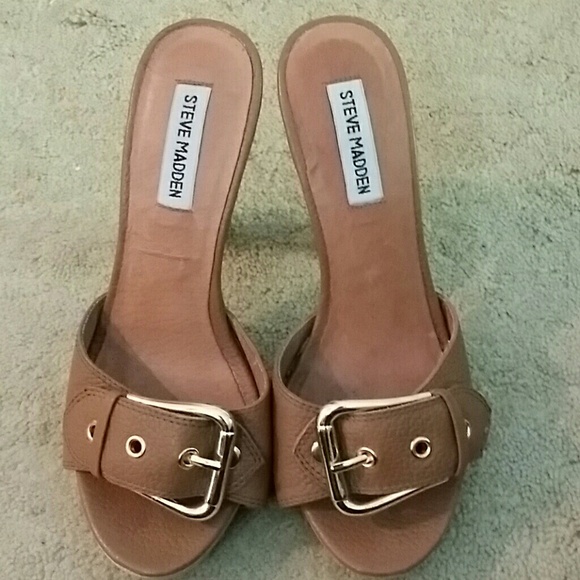 Used Carmel/brown Steve Madden Crunk Heels