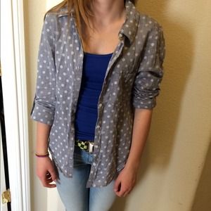 SOLD✨Polka dot button up