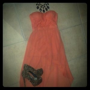 High low dress Strapless