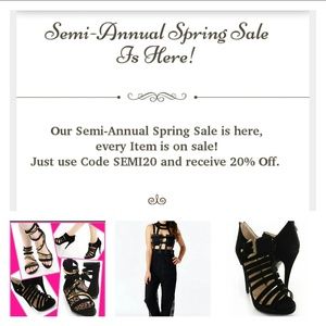 Semi Annual Sale-WEBSITE ONLY