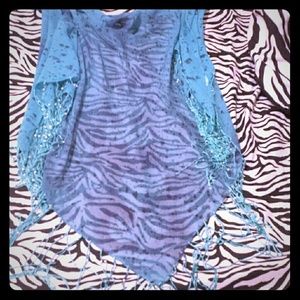 Blue cover up.. great for the beach!