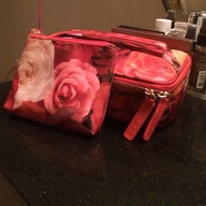 Rose Train Case / Makeup bag