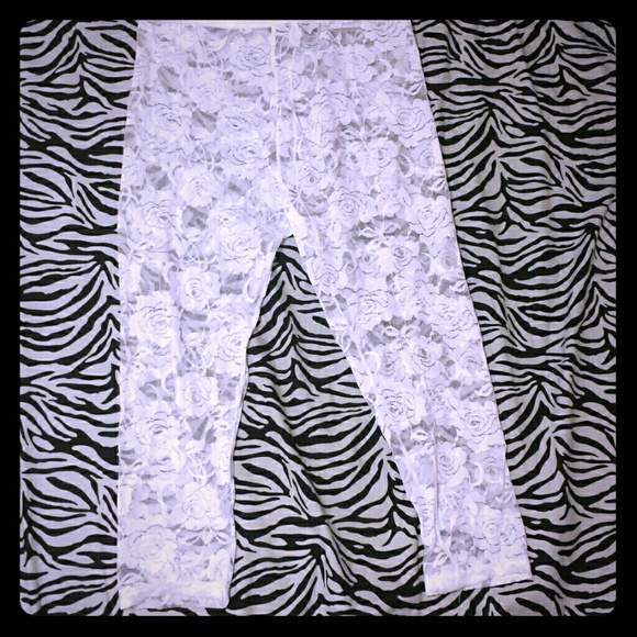 White Lace leggings