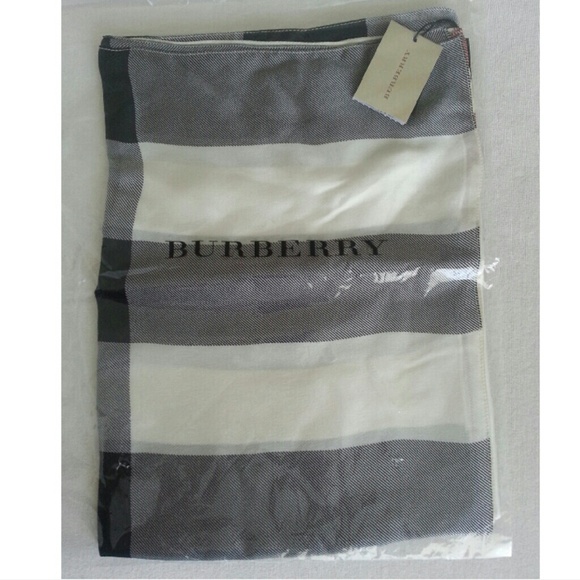 BURBERRY mega check silk scarf