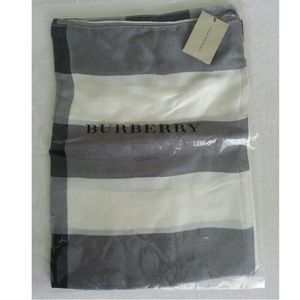 BURBERRY mega check silk scarf